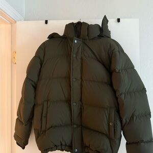 Olive Green Aritzia Superpuff